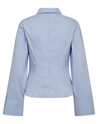 Sanna Bell Sleve Skjorte - Pale Blue 